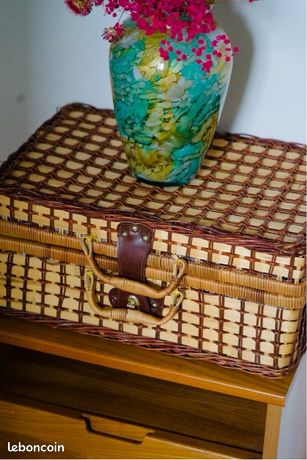 Valise ancienne de camping kiss ply avec 2 siéges - Collection