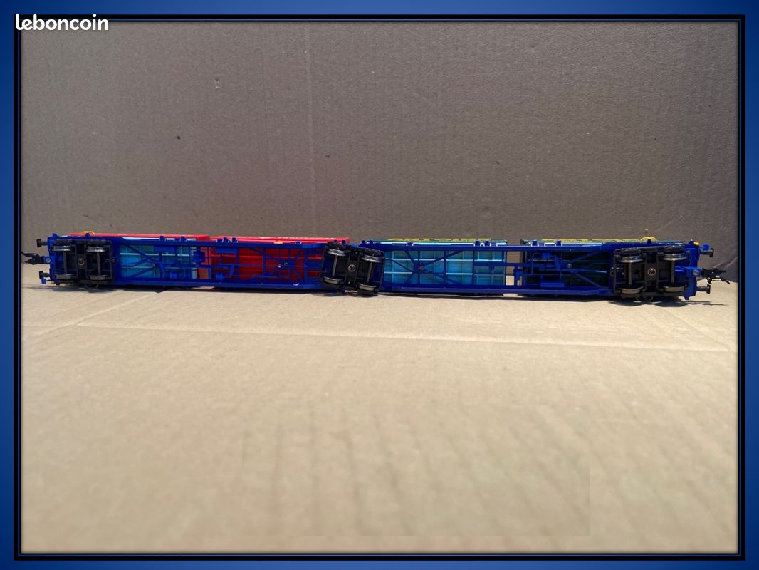 ROCO Wagons Porte-Conteneurs GEEST NS 47106 - Échelle HO - Neuf - (n°1bis)