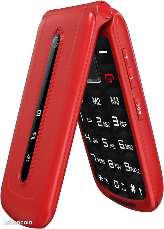 Téléphone Portable Senior, Ukuu Telephone Portable à Clapet Débloqué avec Grande (image 1)