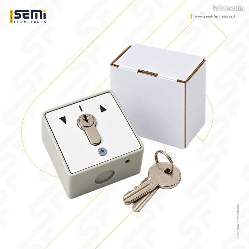 Boîte à clé en applique SF – Interrupteur à clé montée/descente pour rideau métallique – Sans code, sans souci (image 1)