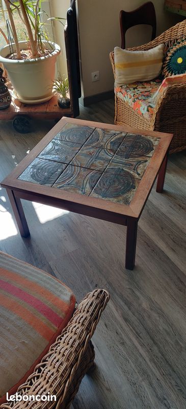 TABLE BASSE OX-ART 1974 Scandinave Vintage (image 1)