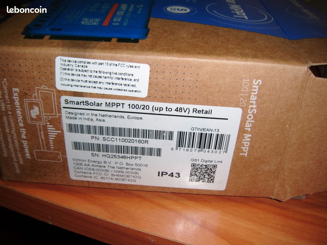 SMART SOLAR MPPT regulateur de charge VICTRON 100/20 (neuf) (image 5)