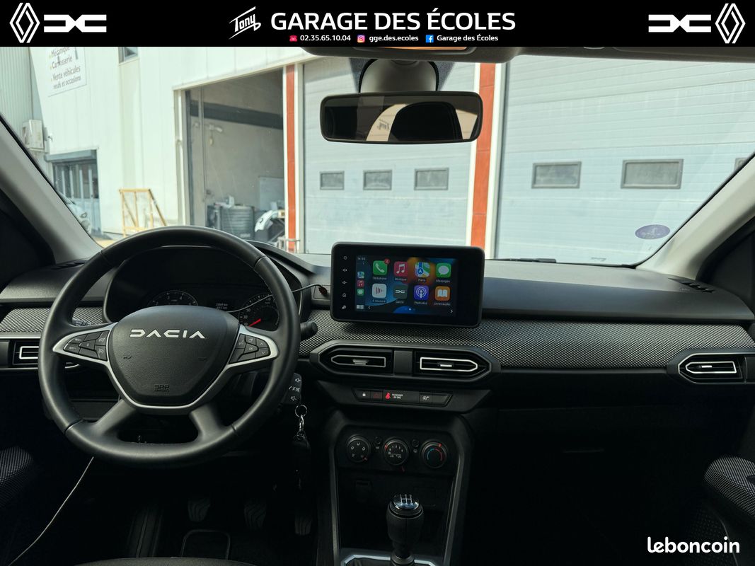 Dacia Sandero III 1.0 SCe 65 Expression - GAR 12M - Caméra / CarPlay / Roue de secours - Suivi Complet (image 3)