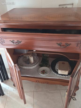PETITE COMMODE VINTAGE En Bois Merisier Meuble Ancien EUR 220,00