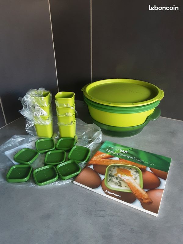 Micro Vap cuiseur micro-ondes Tupperware avec pots et livre de recettes -  Arts de la table
