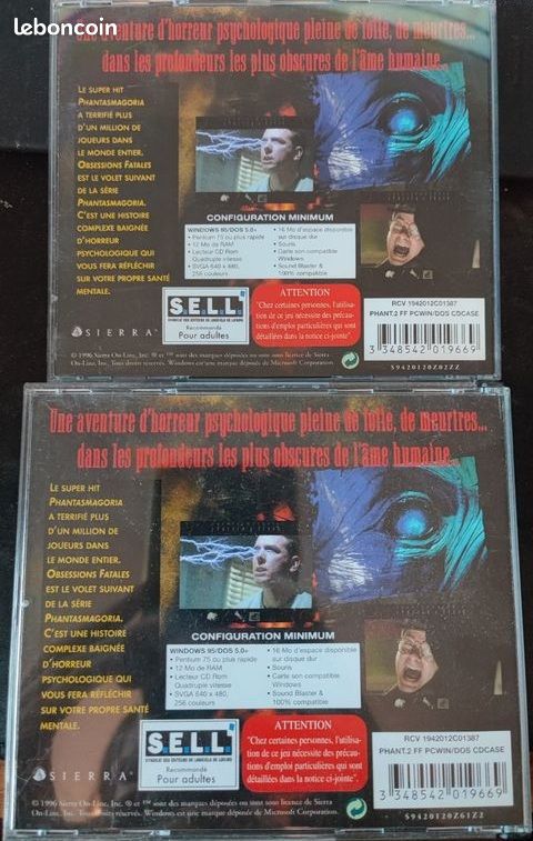 PHANTASMAGORIA OBSESSIONS FATALES - Jeu PC BIG BOX Complet Version