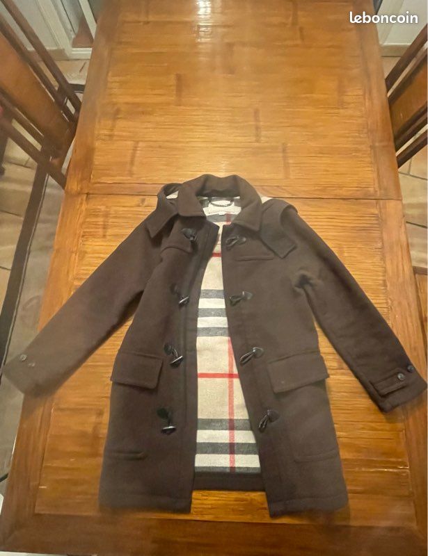 Duffle coat BURBERRY marron 12ans (image 1)