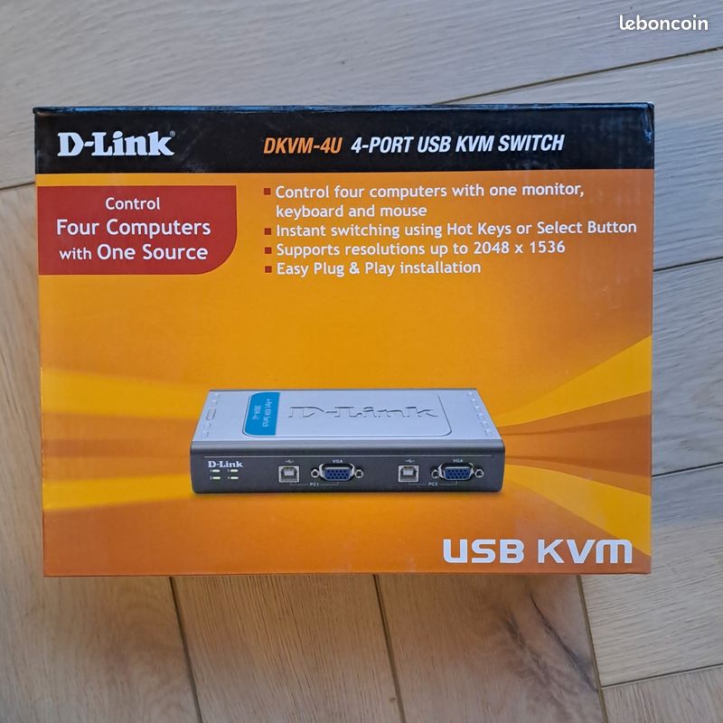 D-link dkvm-4u port usb kvm switch (image 1)