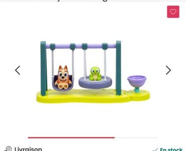 Bluey Playset Area Giochi Con Bingo E Baby Tartaruga – Mini Parco Con Altalene E Giostra Girevole, Figure Da 6,35 Cm, Giocattolo Per Bambini, Idea Regalo