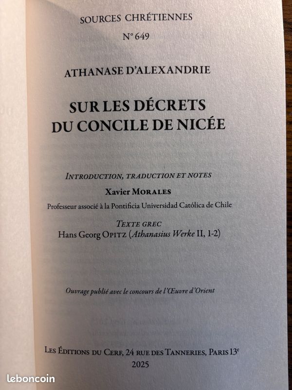 Sur les décrets du concile de Nicée - Athanase d’Alexandrie (image 3)