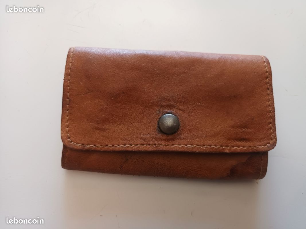 Porte-monnaie vintage en cuir (image 1)