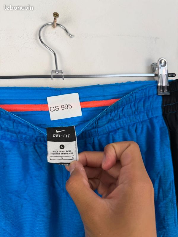Short Nike Dri-FIT Homme Bleu, Noir & Orange Taille L | Très Bon État | GS995 (image 3)
