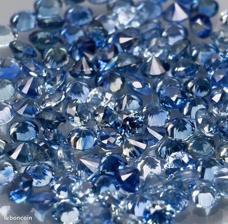 Ravissant lot de 40 Saphirs de Madagascar 1.20 carat de 1.80 à 1.95 mm - Montres & Bijoux