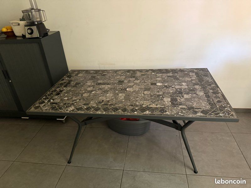 Table d’extérieur, table jardin pierre véritable (image 4)