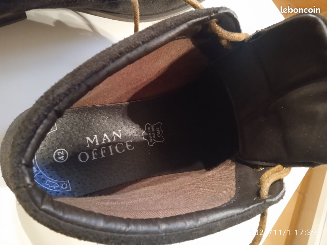 Chaussures homme en nubuck marron (image 3)