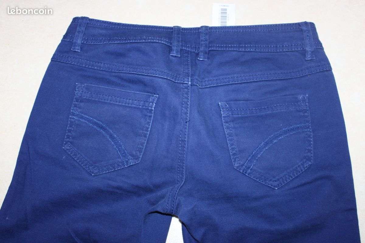 Pantalon femme Promod bleu 36 (ingrid) (image 3)