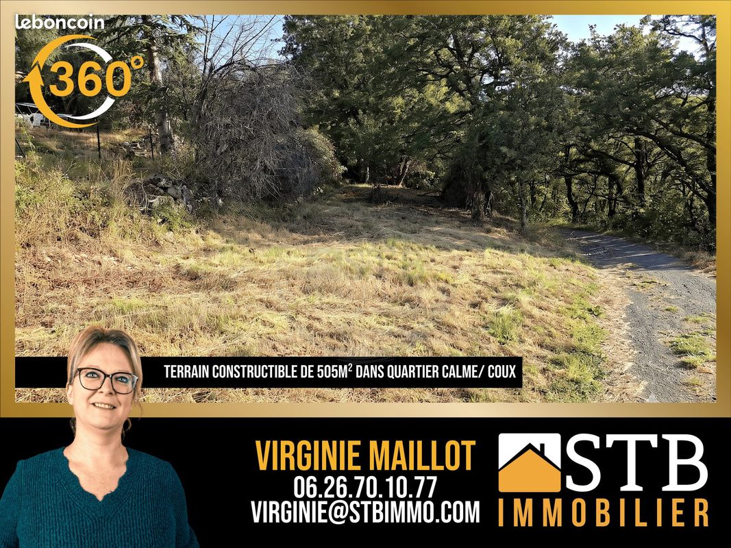 Terrain 505 m² · à Coux · 505 m² · 40 000 €