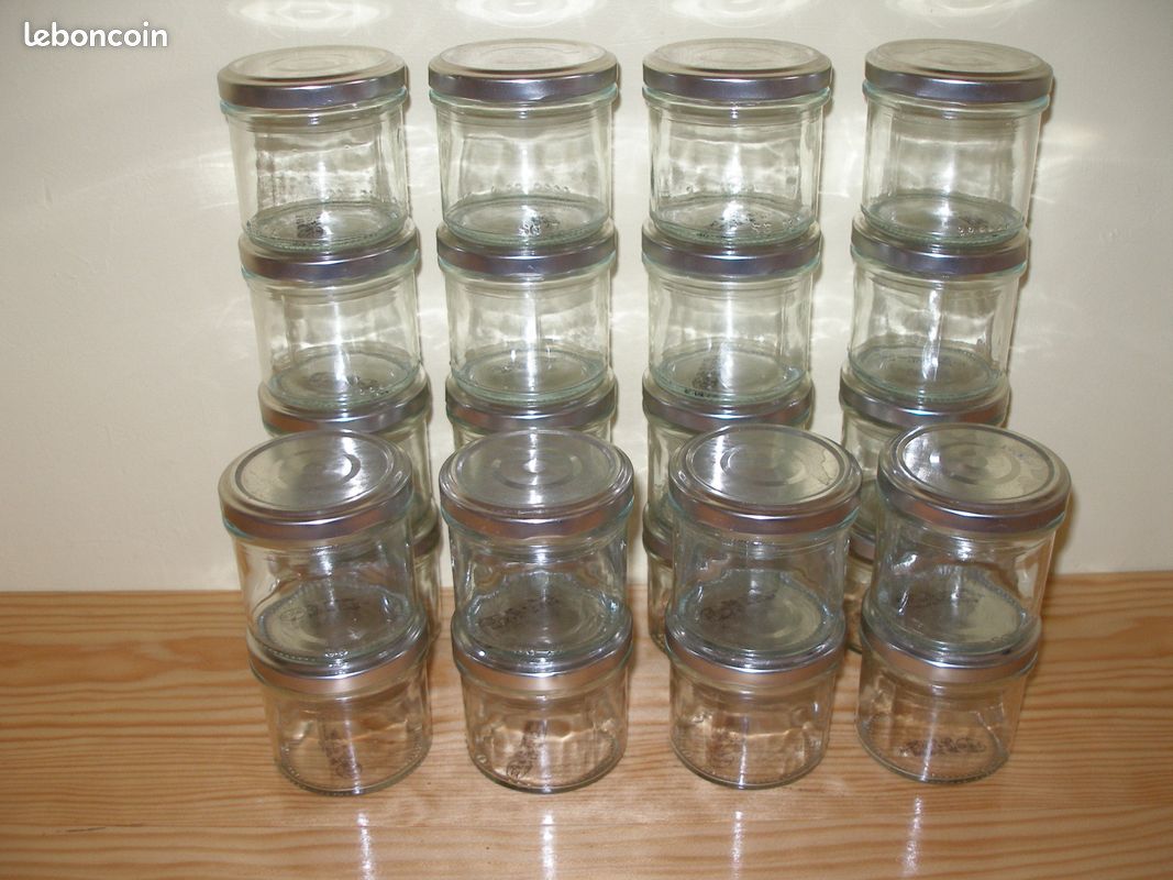 Gouveo Lot De 12 Bocaux à Confiture Avec Couvercle Doré 28