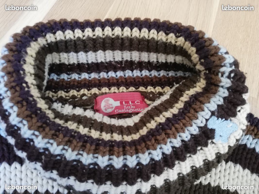 Pull Lulu Castagnette Taille 36 Violet - Pull Femme Occasion Très Bon état