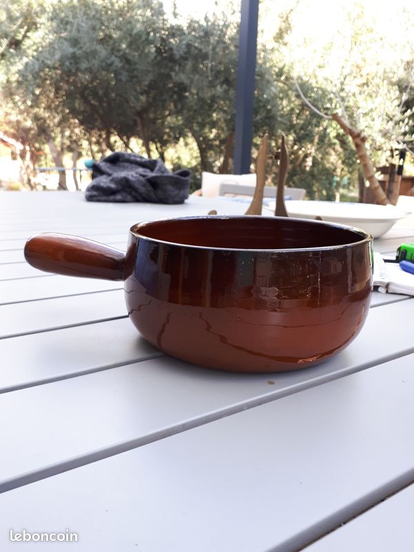 Marmite/casserole/poelon terre vernissée VALLAURIS (image 2)