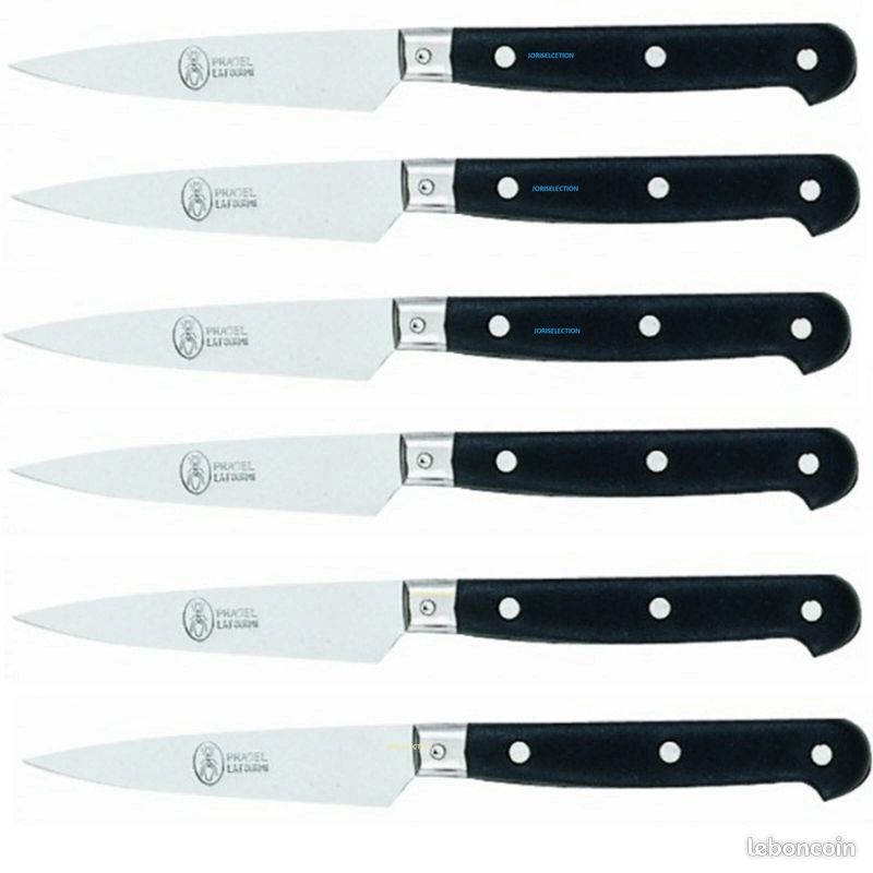 Lot De 6 Couteaux D'office LA FOURMI – Lame 9 Cm Inox – Fabriqué En France à Thiers – Neuf
