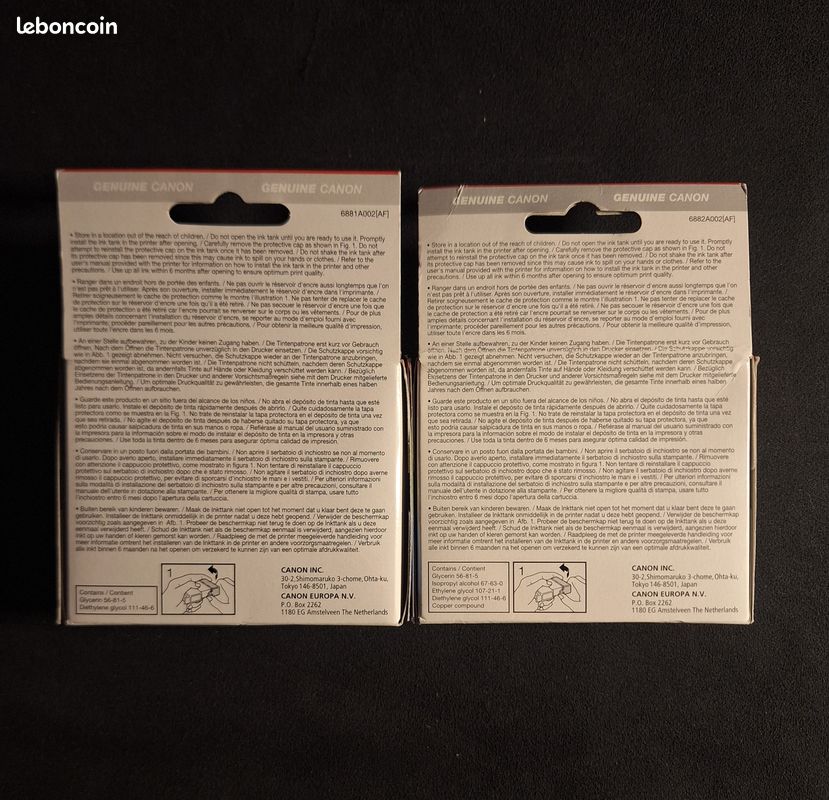 Lot De 2 Cartouches D'encre Canon Originales - Modèle 24 - Neuf Dans Son Emballage