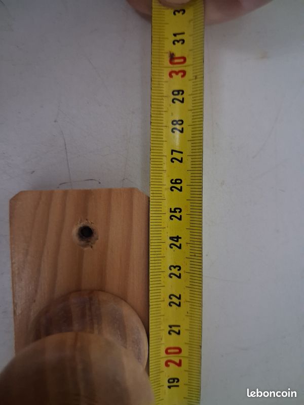 Lot de 2 portes manteaux en fer et en bois (image 4)