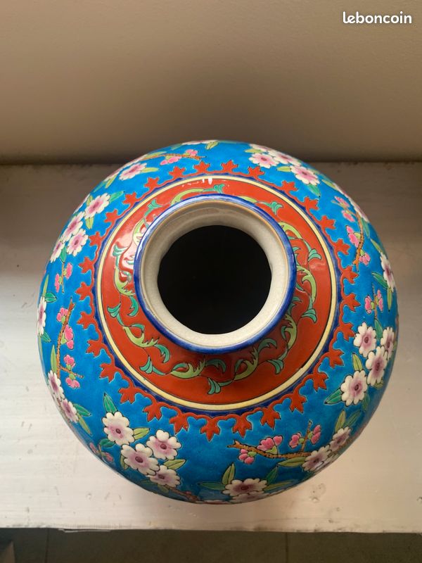 Grand vase boule en émaux de la Louvière (image 7)
