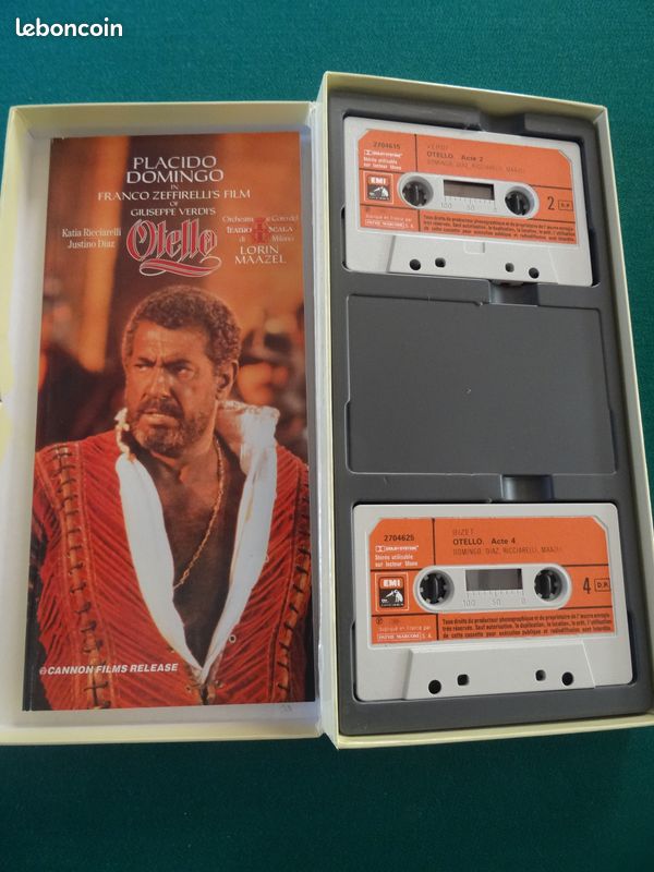 Placido Domingo coffret musicasettes "Otello" (image 2)