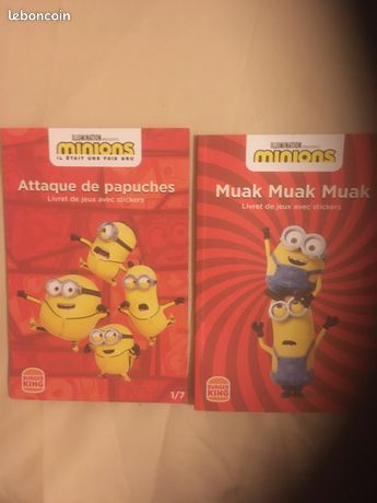 Jouet Burger King : livrets de jeux Minions