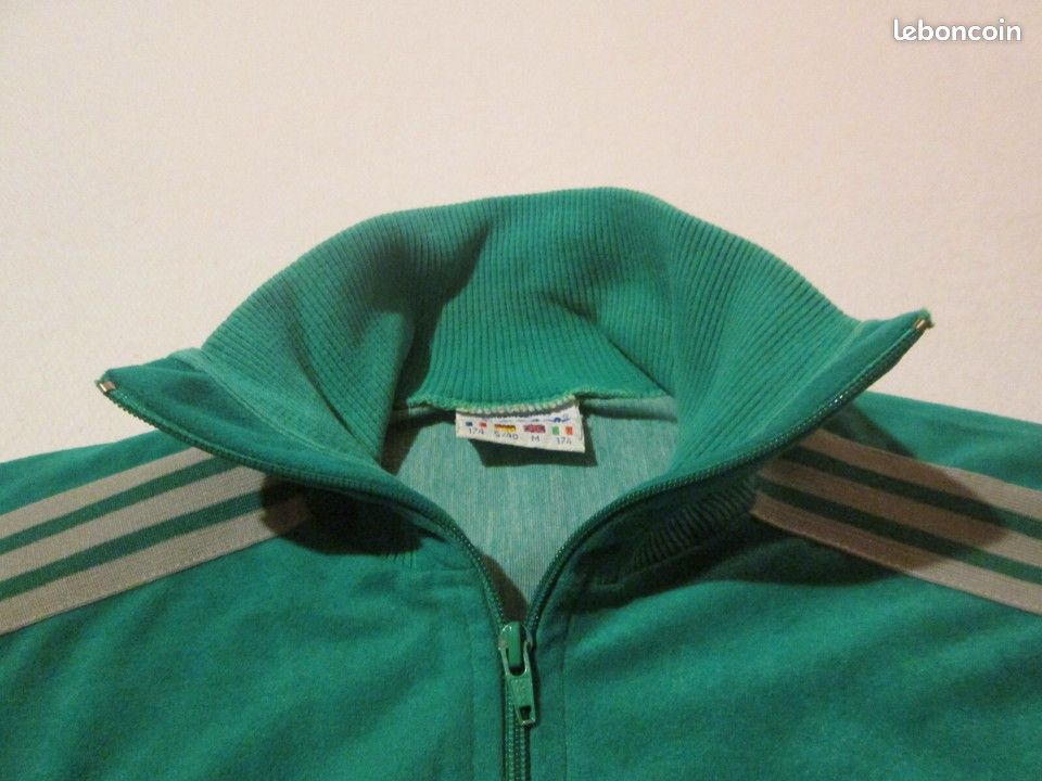 Survêtement Vintage Adidas Keyrolan Velours - Taille M, Années 80, Made In France - Occasion Très Bon état (Deadstock)