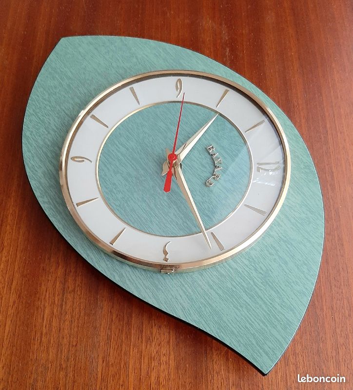 Horloge Formica vintage 60's reconditionnée (image 4)