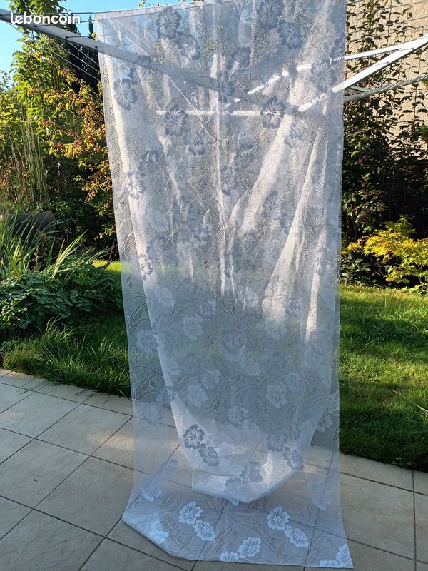 Tissu Dentelle Extensible Sur Tulle Bicolore