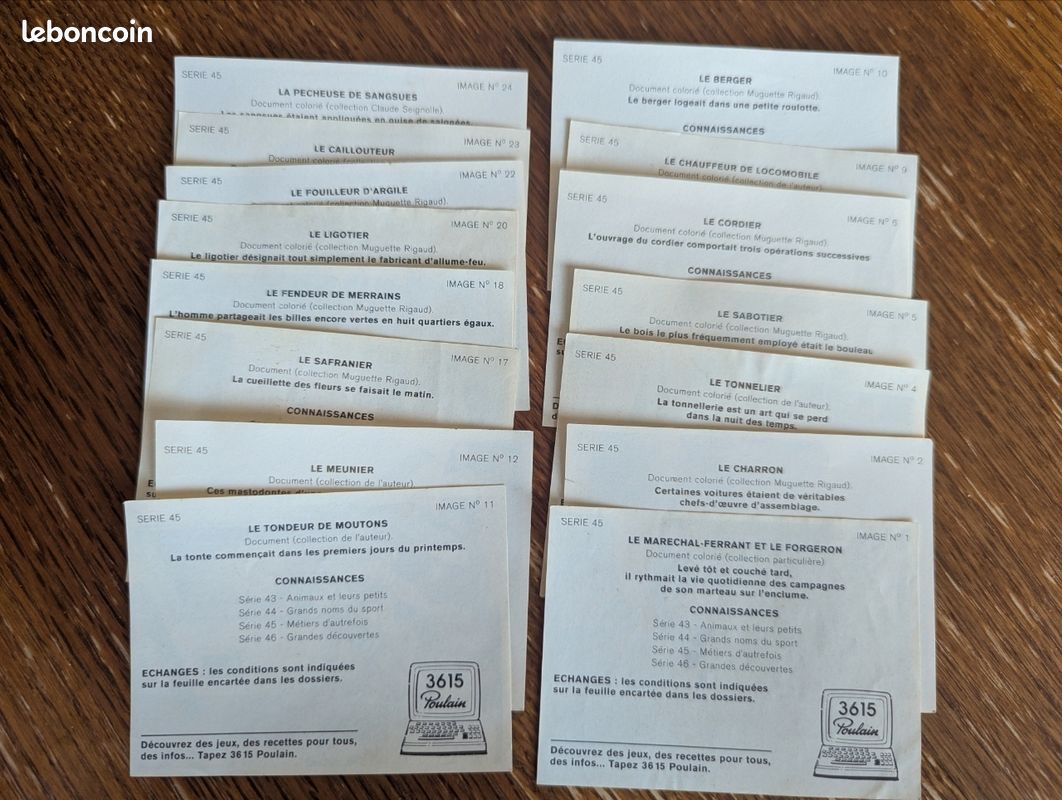 Images à collectionner Poulain série 45 métiers d'autrefois (image 2)