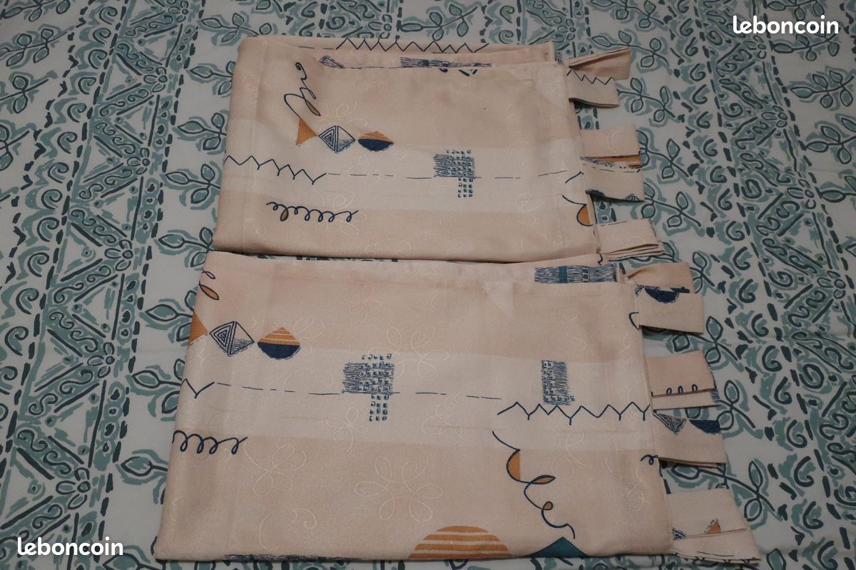 1 lot de 2 doubles rideaux vintage (image 5)
