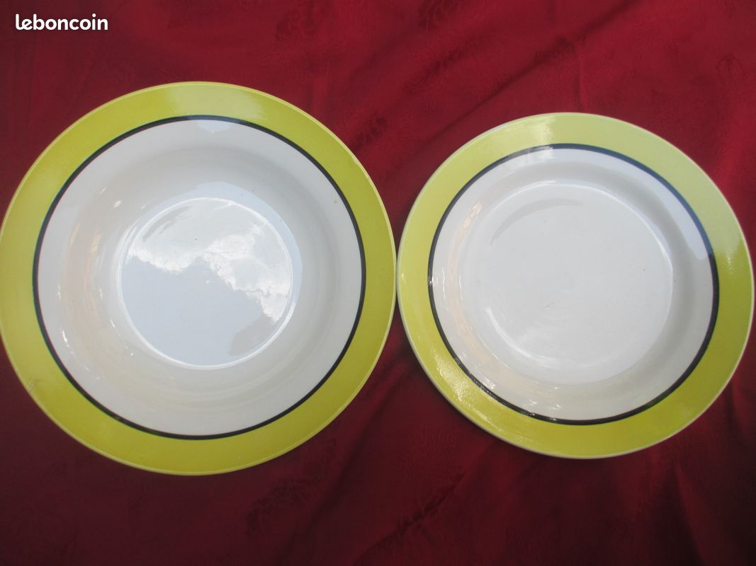 Assiettes demi creuses Sarguemines (image 1)