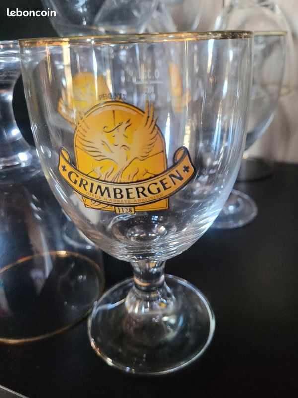 Verre à Bière Grimbergen Officiel 33cl - Verre Belge Personnalisable Pour Amateurs De Bière Fraîche