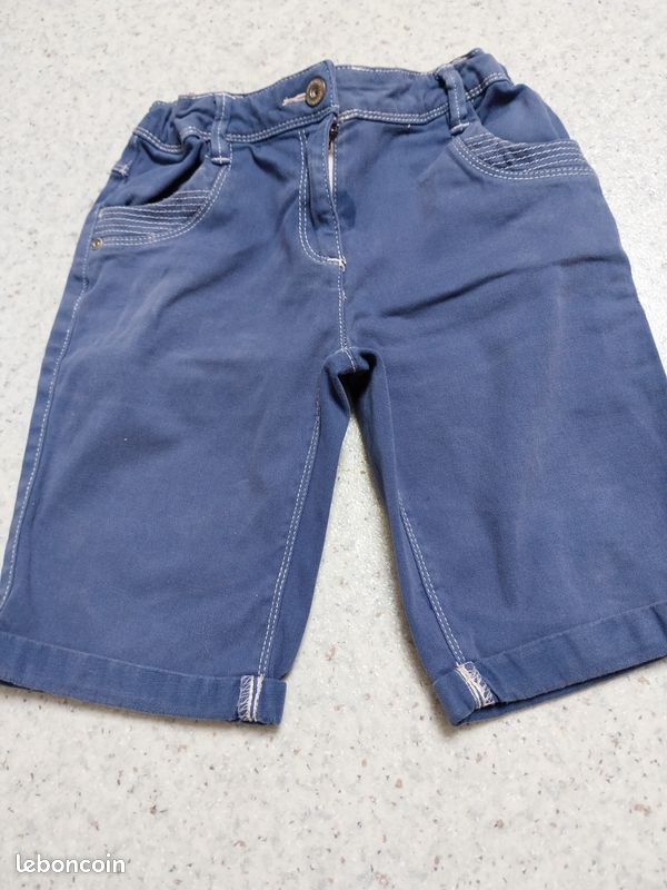 Short bleu T 10 ans Vertbaudet (image 1)