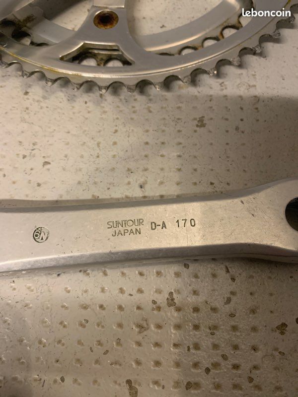 Pédalier Double Vintage Suntour Cyclone 7000 - 170 Mm - 53/42 Dents - 130 BCD - Japon