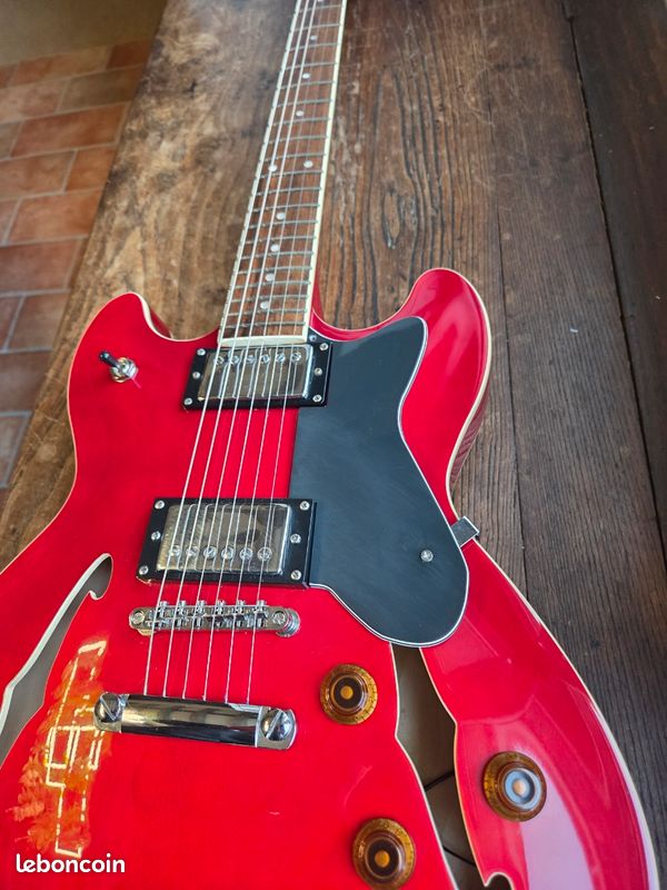 [VDS/ECH] 🎸 Guitare électrique Harley Benton Vintage Series HB-35 Cherry – Demi-caisse type ES335 (image 18)
