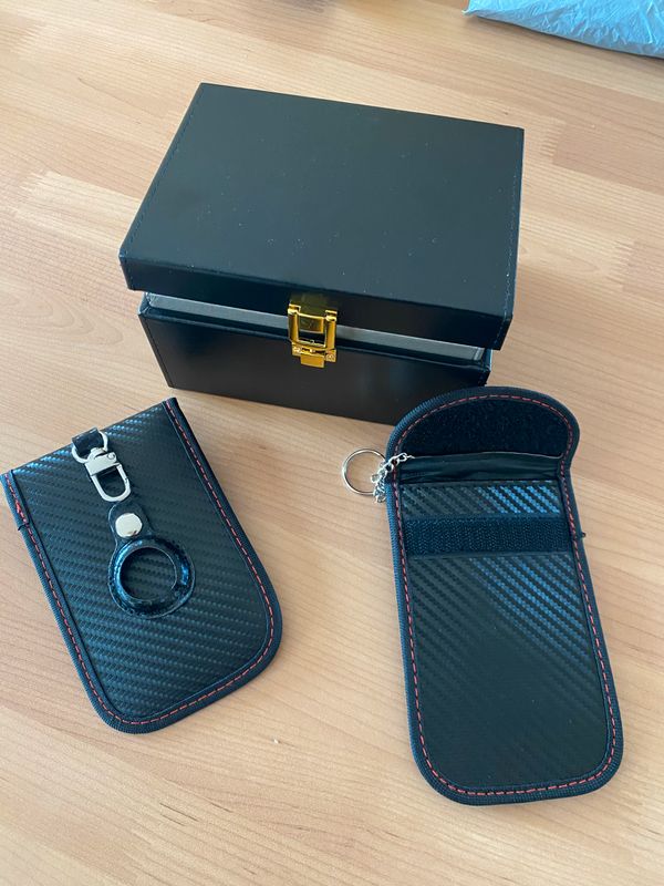 Boîte Faraday pour clés de voiture et 2 sacs Faraday pour protecteur de  porte-clés, boîte à clés RFID signal de la clé de voiture Faraday dans une pochette  Faraday