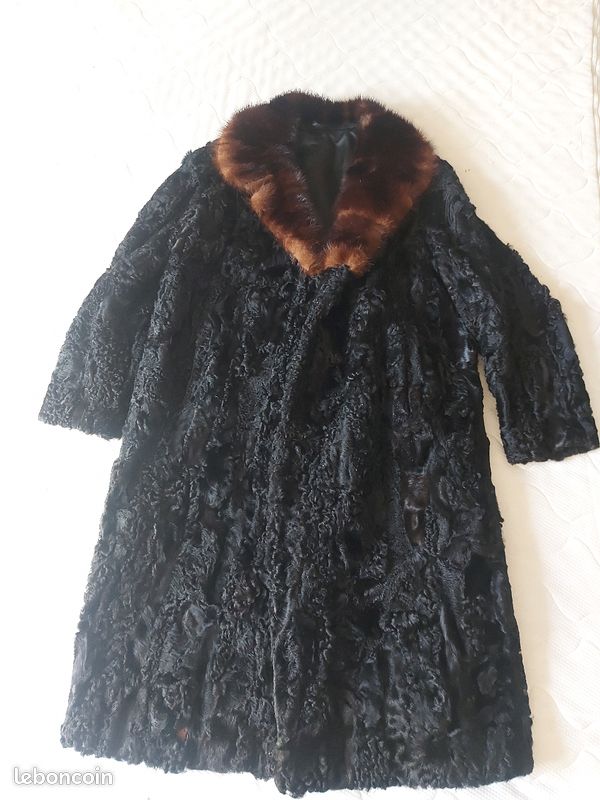 Manteau Astrakan col vison, jamais porté (image 1)