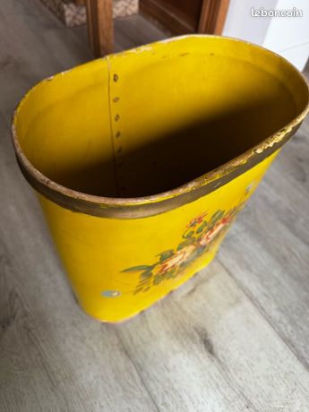 Poubelle À Pied Rond 5 L Déchets Domestiques Blanc Avec Couvercle