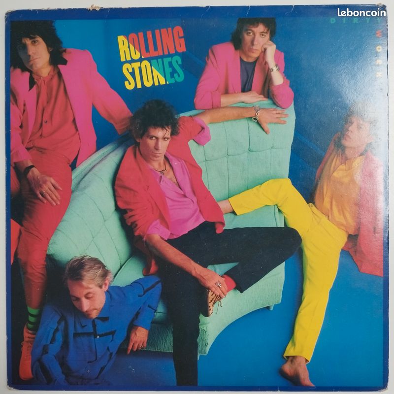 Rolling Stones LP Dirty Work (pressage 1986) Disque vinyl original 33t (image 1)