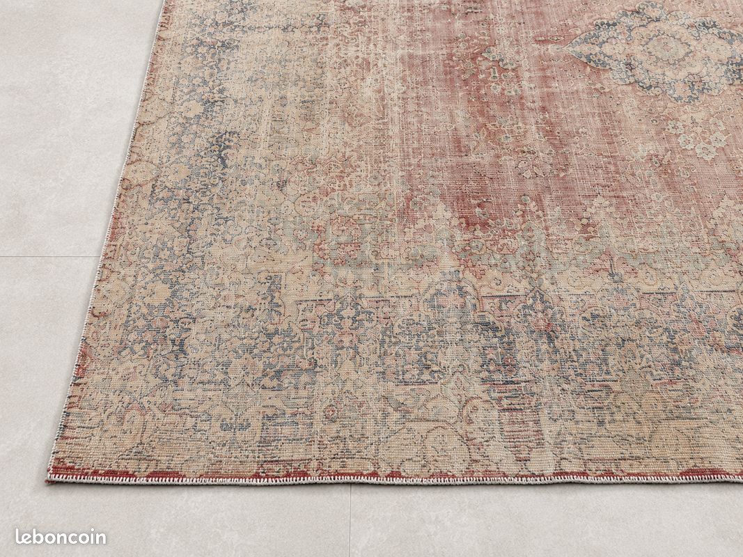 Grand tapis ancien style persan 495 x 292 cm – très patiné (image 8)