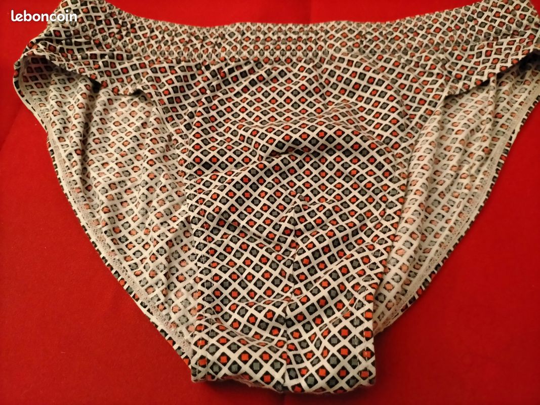 Parfait état - Eminence - Slip rouge, blanc et vert - Taille L - 100 % coton - (image 6)