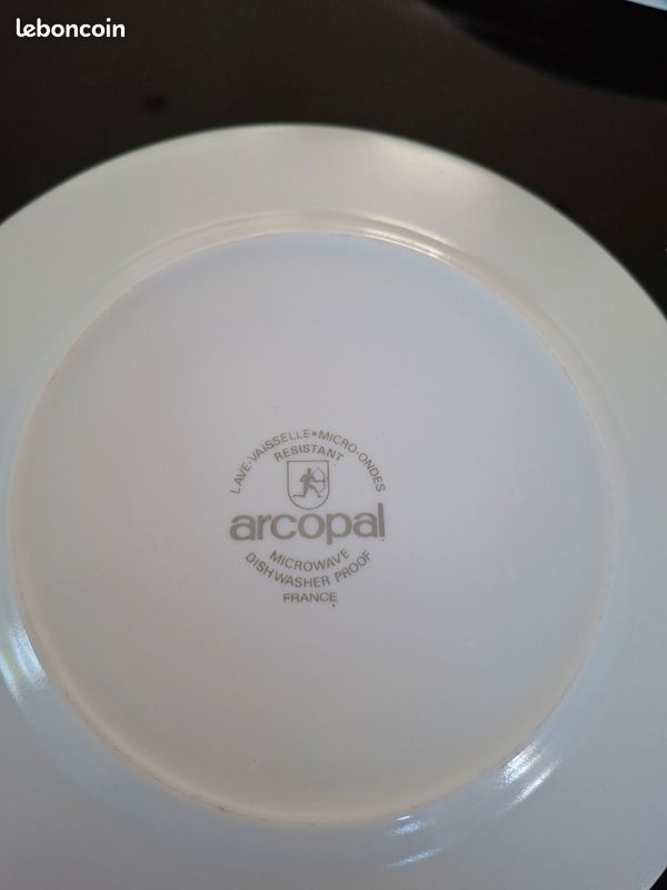 Lot de 6 assiettes plates et 6 assiettes a dessert Arcopal vintage (image 10)