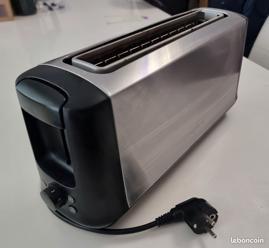 Grille-pain - Moulinex LS340811 - 2 tranches - 7 niveaux de dorage - dégivrage - acier inoxydable (image 1)