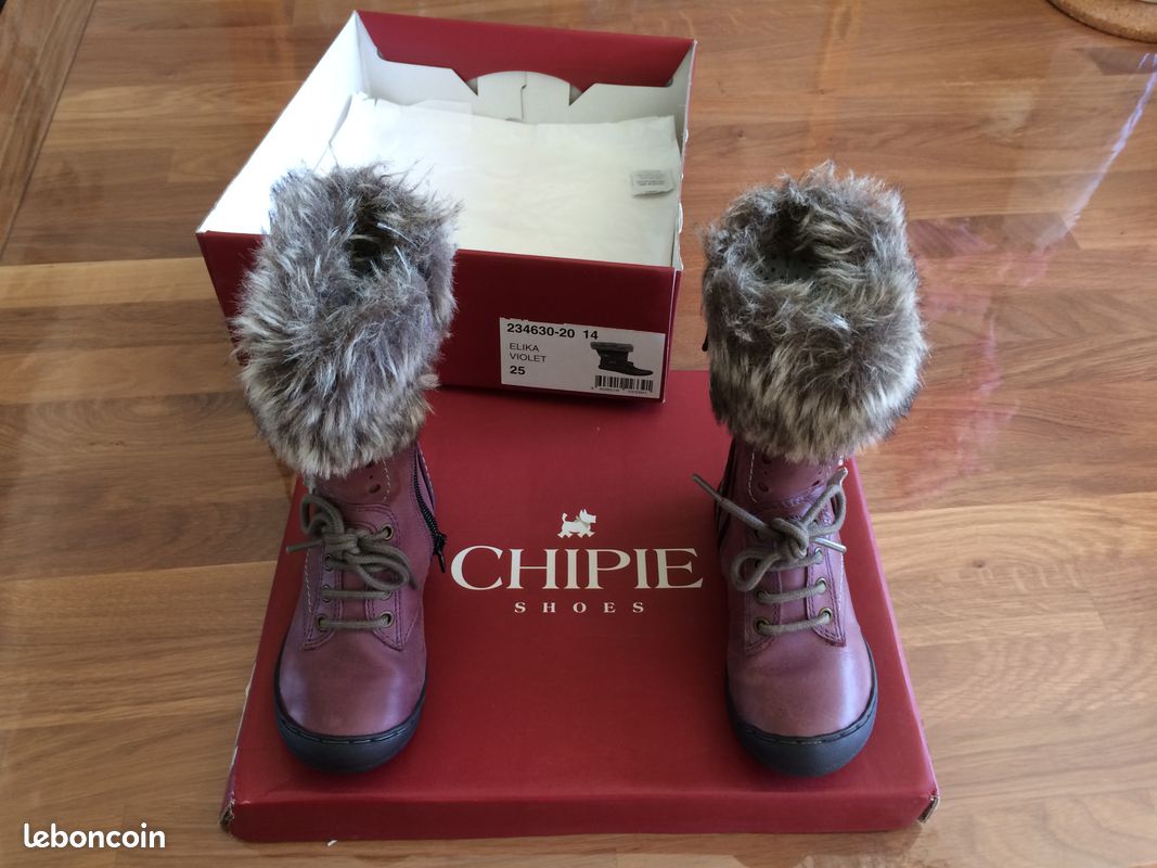 Bottines fillette en cuire neuves (image 3)