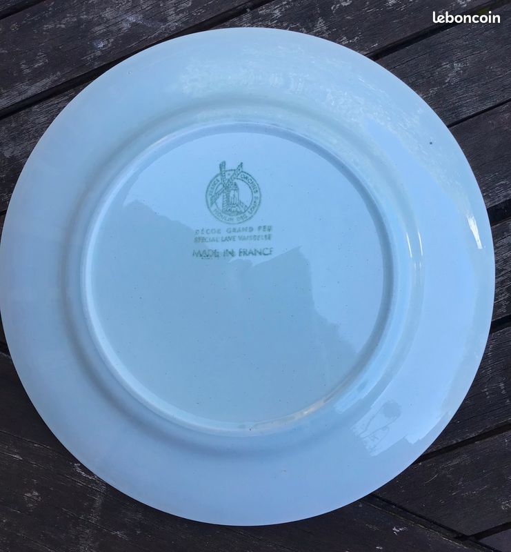 Deux assiettes plates moulin des loups et Orchies (image 3)